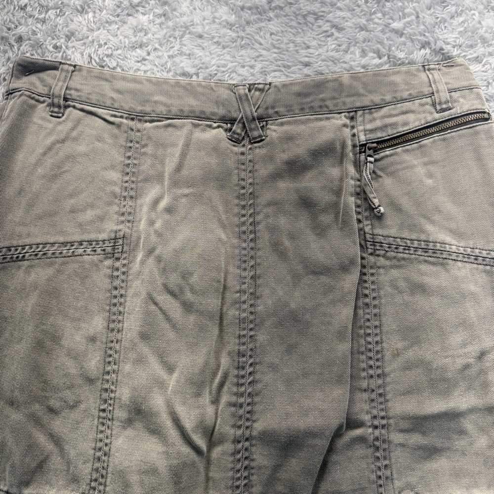 Women's Athleta Size 12 Cargo Skirt Green Granola Girl Pockets Tencel Lyocell - Picture 9 of 12